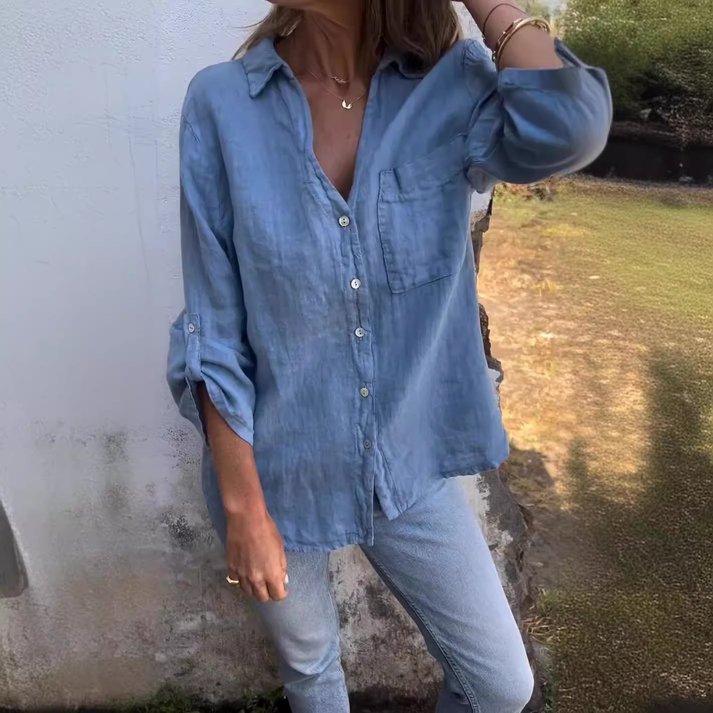 Shemise Femme Été – Uni, Style Simple