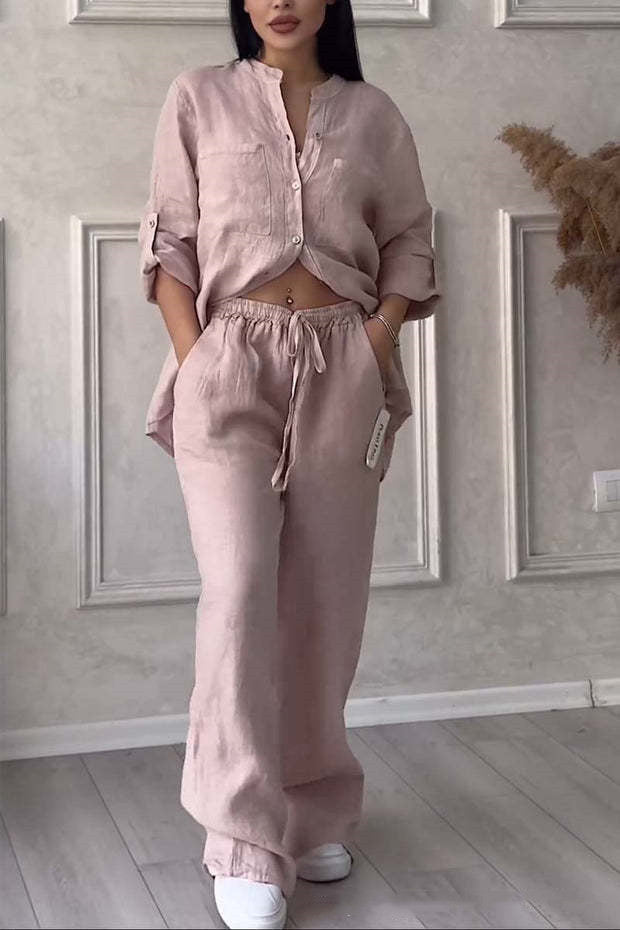 Ensemble Femme – Haut Lacé & Pantalon Assorti