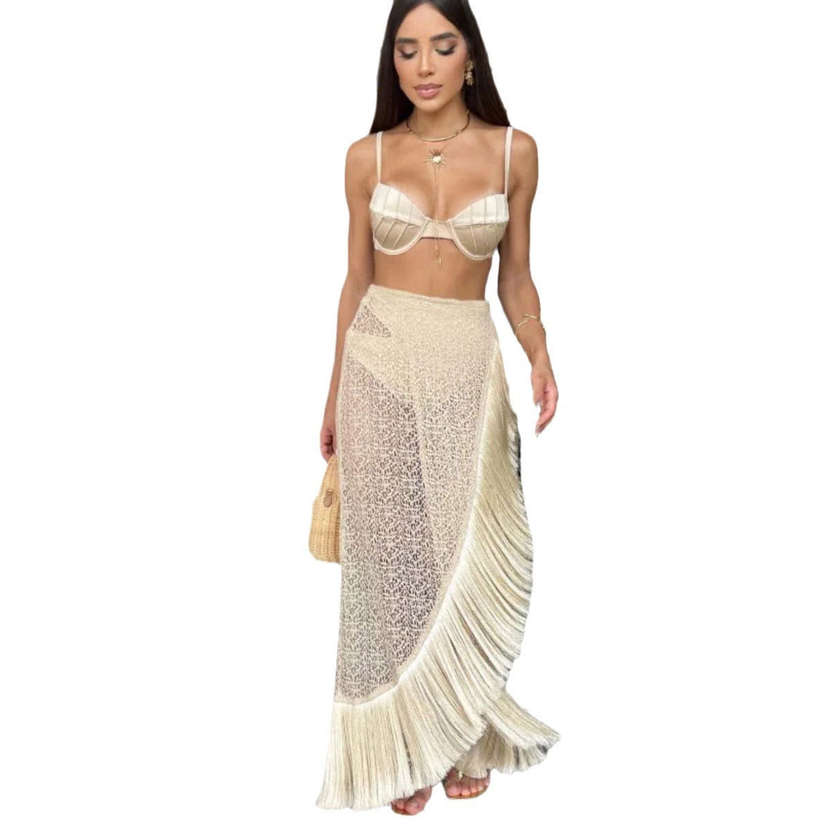Jupe & Tanga Assorti Look Plage Élégant
