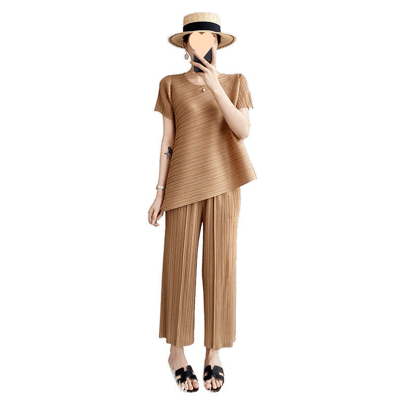 Ensemble Chic et Fluide – Haut à Manches Longues et Pantalon
