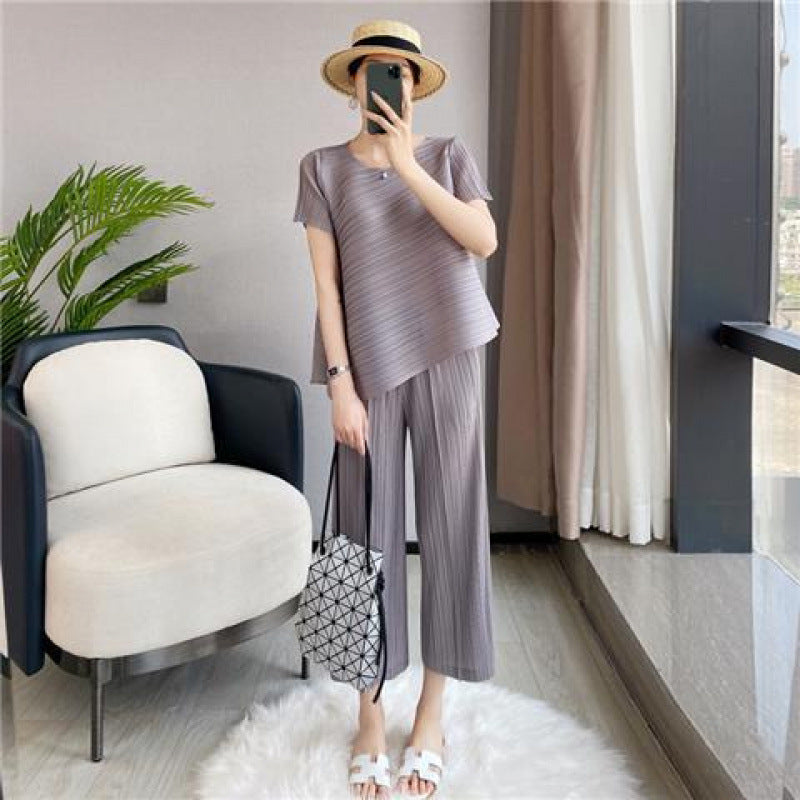 Ensemble Chic et Fluide – Haut à Manches Longues et Pantalon