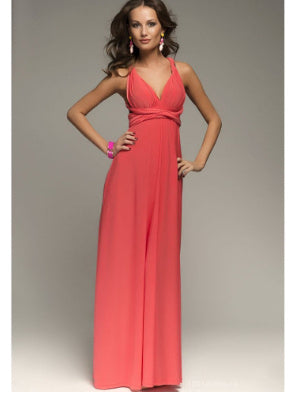 Robe Longue Multi-Styles – Bretelles Longues &amp; Dos Nu Élégant