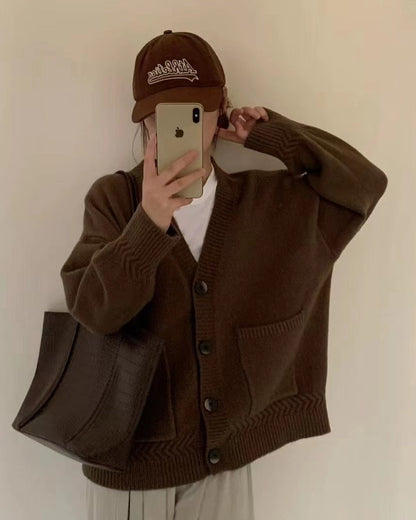 LUNORA — Cardigan Loose à Poches