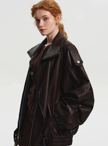VELMORA— Veste en Cuir Matelassée Doublée