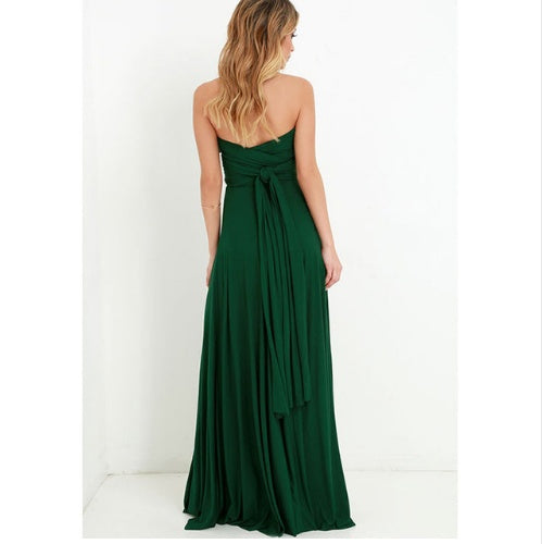 Robe Longue Multi-Styles – Bretelles Longues &amp; Dos Nu Élégant