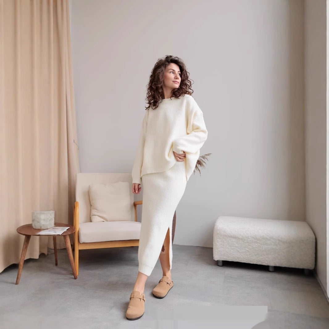 Ensemble Tricot Femme – Pull & Jupe