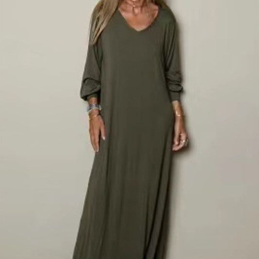 Robe décontractée à manches longues pour dames
