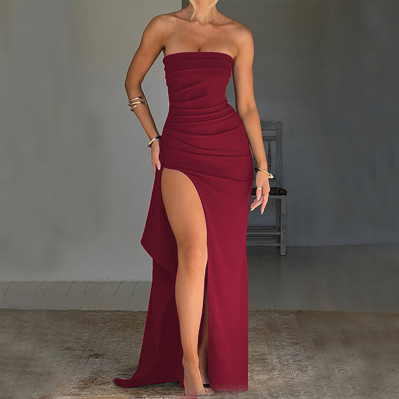 Robe Longue Dos Nu Femme – Bustier Élégant & Style Sexy