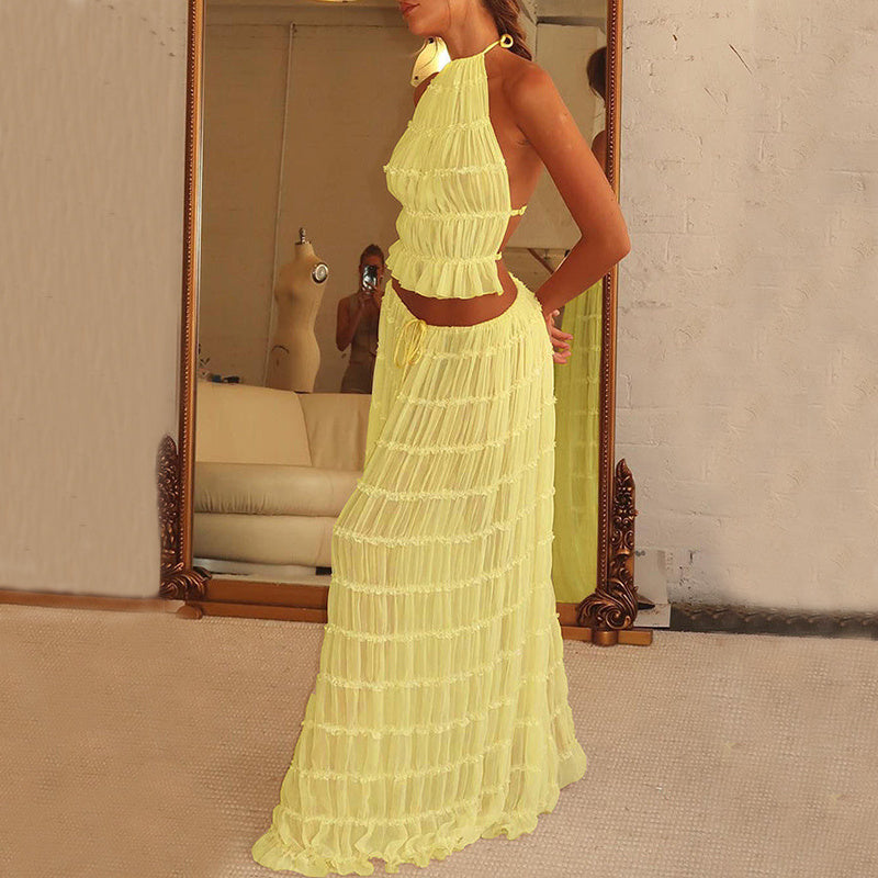 Jupe Longue Évasée – Taille Haute & Style Glamour