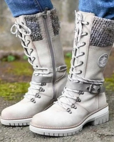 VÉLMORA — Bottines Martin d’Hiver à Talon Carré Haut