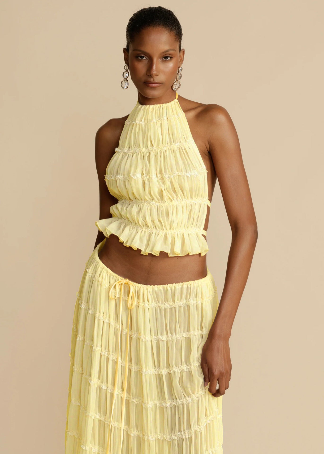 Jupe Longue Évasée – Taille Haute & Style Glamour