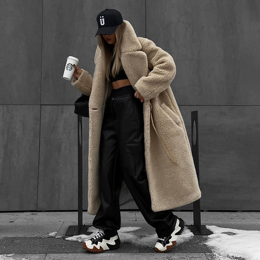Manteau en  cachemire à boutons longs