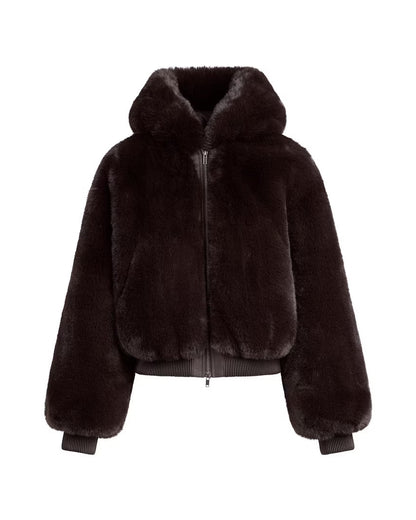 COCOFUR— Veste Fausse Fourrure Zippée