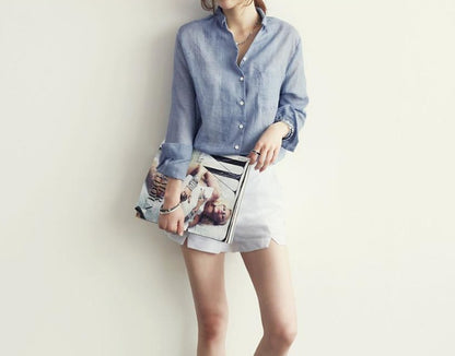 Chemise Femme en Coton & Lin