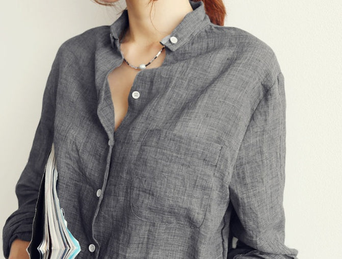 Chemise Femme en Coton & Lin
