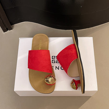 Tongs Femme – Bout Français & Semelle Plate.