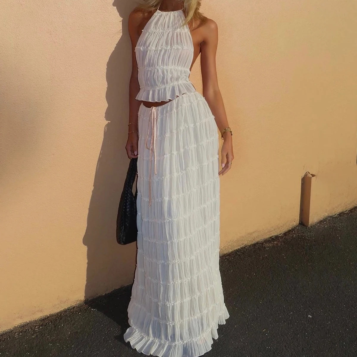 Jupe Longue Évasée – Taille Haute & Style Glamour