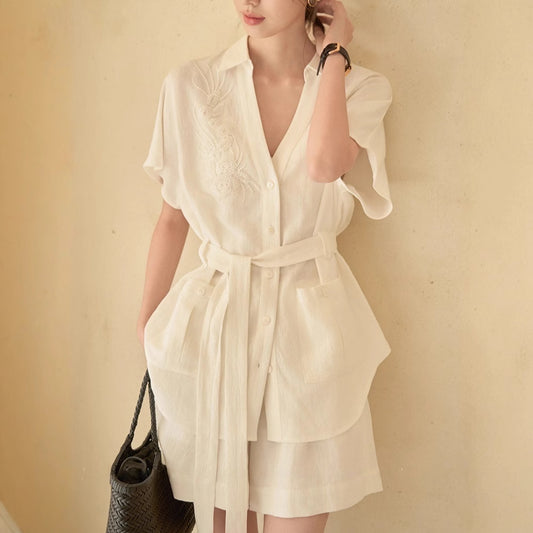 Ensemble Femme – Haut & Short Mi-Cuisse Élégant.