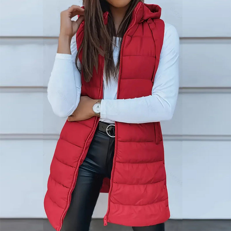 Gilet sans manches à capuche