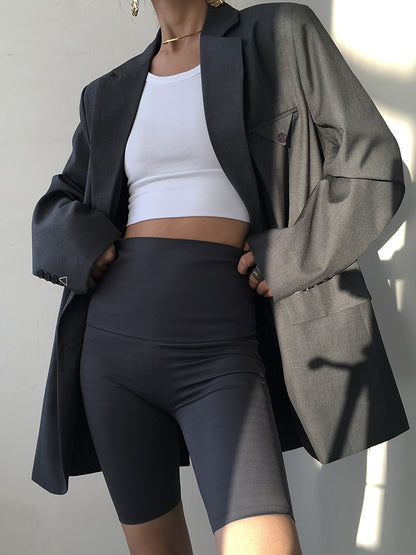 ZANELIA — Veste  Élégante Style Commuter à Boutonnage Simple