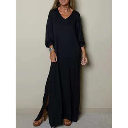 Robe décontractée à manches longues pour dames
