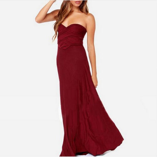 Robe Longue Multi-Styles – Bretelles Longues &amp; Dos Nu Élégant