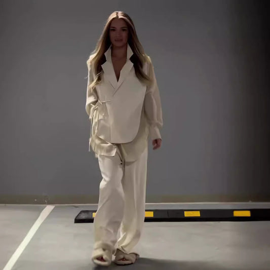 Ensemble Femme Sans Manches à Col en V – Élégant & Confortable