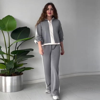 Kaïna – Ensemble Casual Contrast Chic