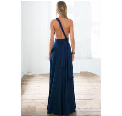 Robe Longue Multi-Styles – Bretelles Longues &amp; Dos Nu Élégant