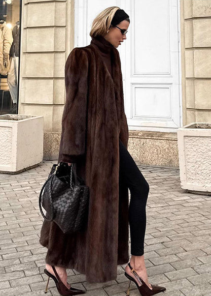 BRUNÉA — Manteau Chic Marron Café