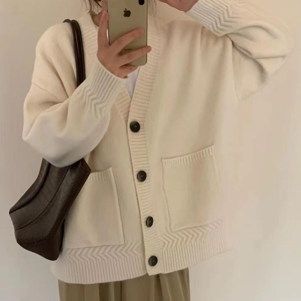 LUNORA — Cardigan Loose à Poches
