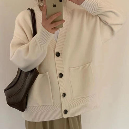 LUNORA — Cardigan Loose à Poches