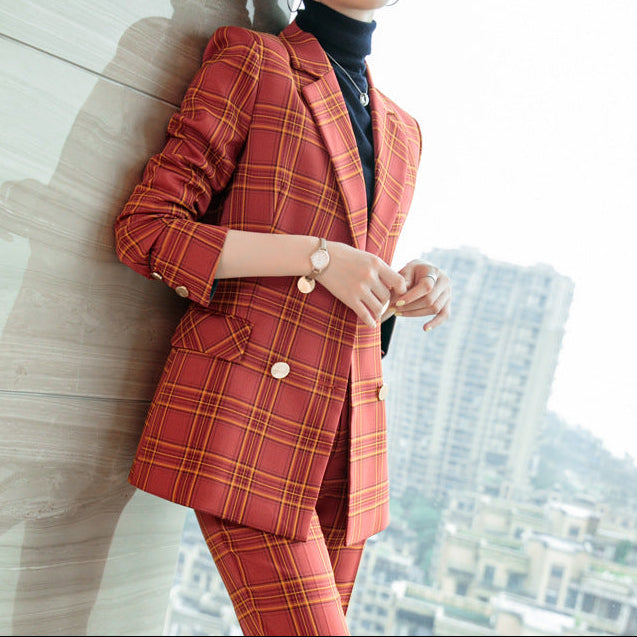 ORLENA — Blazer à Carreaux pour Femme