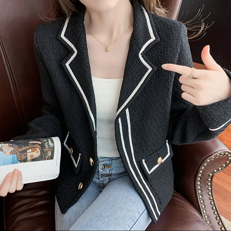 VELSIRA — Veste  Courte Élégante à Coupe Droite