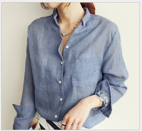 Chemise Femme en Coton & Lin
