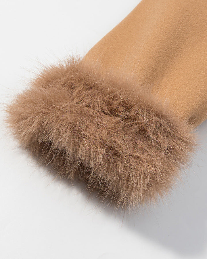 Manteau en laine à ceinture décontractée