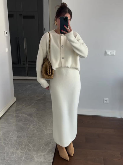 Ensemble Cardigan et Jupe Maxi