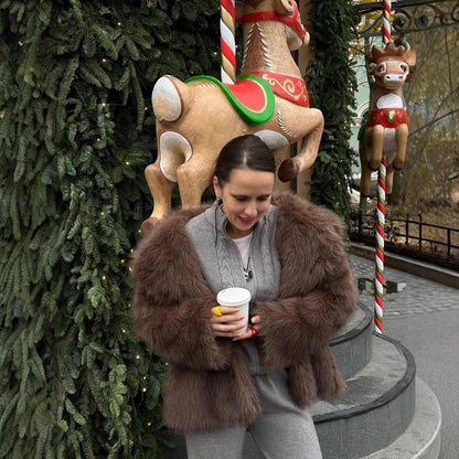 Ensemble haut et pantalon en tricot zippé