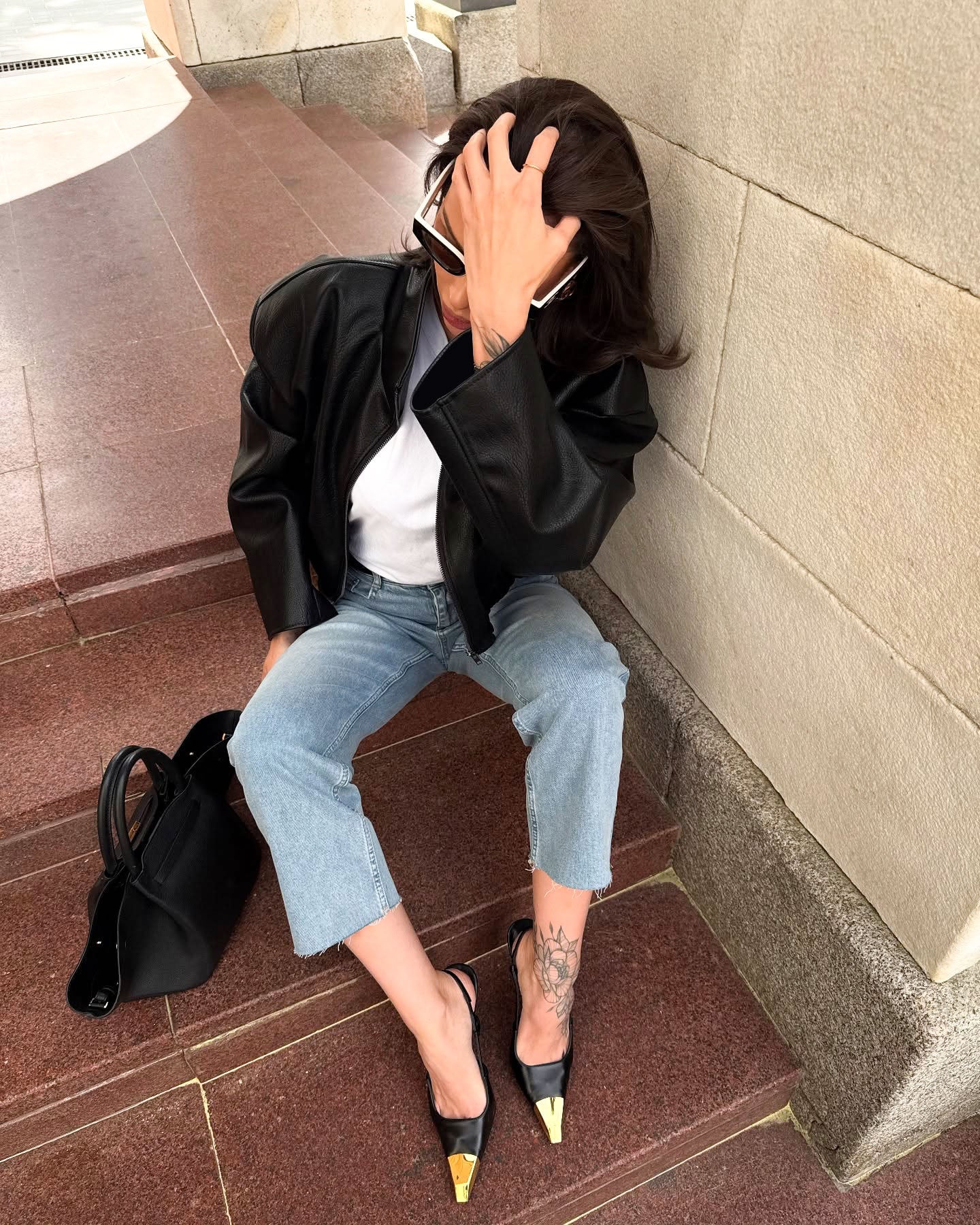 Veste Oversize en Cuir PU Noir – Style Urbain Chic