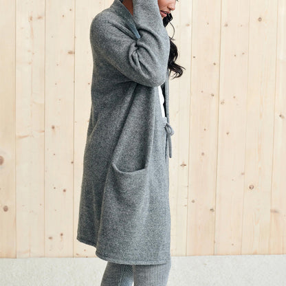 KNITÉA — Cardigan Long en Maille Élégant