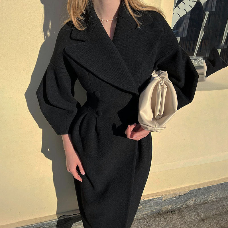 Manteau long classique d'hiver