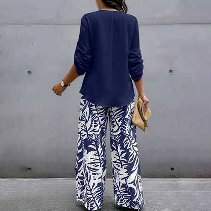 Look Élégant Femme – Haut à Col V avec Boutons
