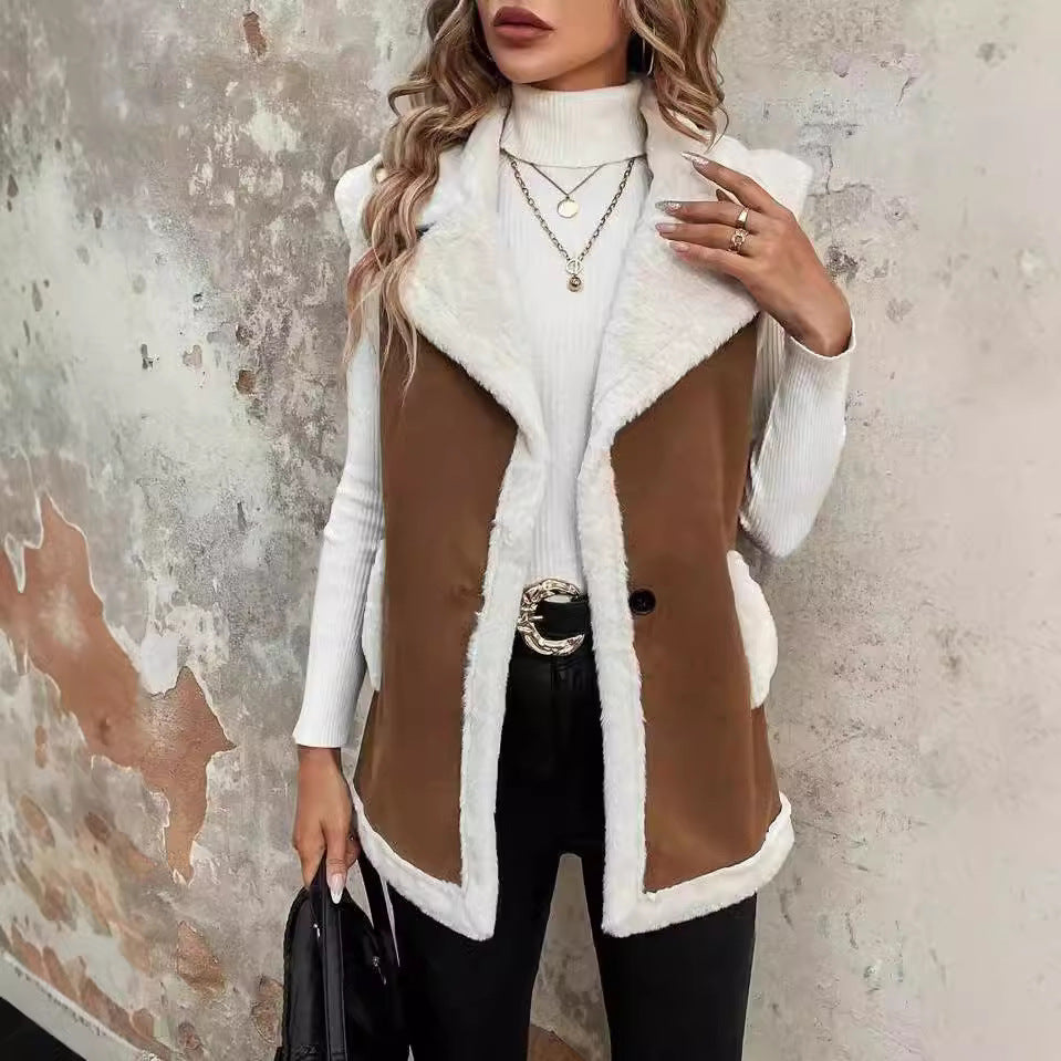 Gilet  en laine d'agneau à la mode