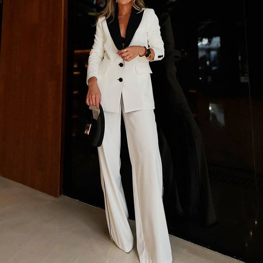Ensemble Femme Élégant – Veste & Pantalon Chic