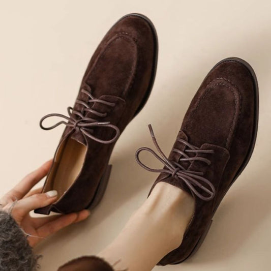 Chaussures Femme en Suédine – Bout Carré & Talon Moyen
