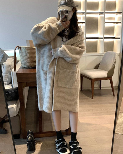 Veste pull ample à capuche