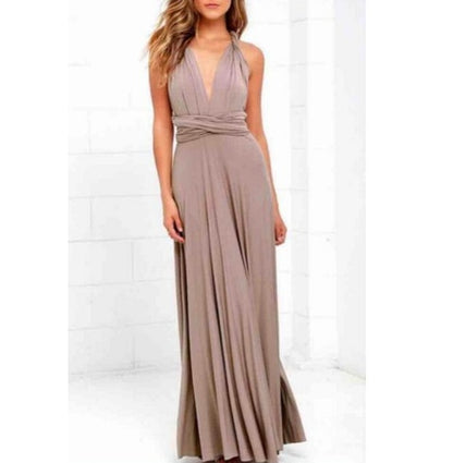 Robe Longue Multi-Styles – Bretelles Longues &amp; Dos Nu Élégant