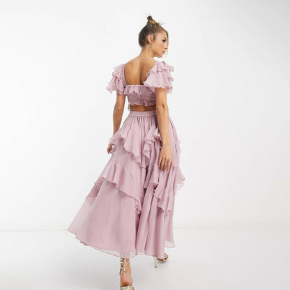 Robe Longue Plissée en Tulle – Élégance et Confort