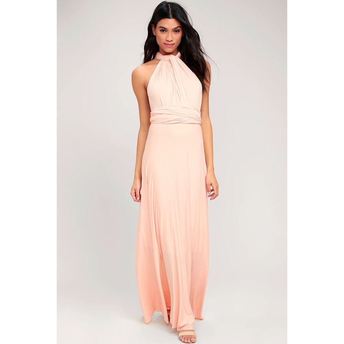 Robe Longue Multi-Styles – Bretelles Longues &amp; Dos Nu Élégant