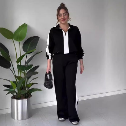 Kaïna – Ensemble Casual Contrast Chic